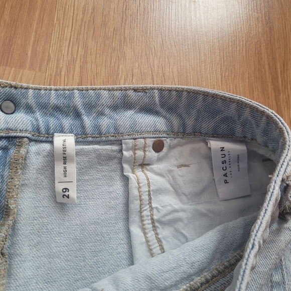 Pacsun High waisted Festival shorts,100% cotton denim ,29 - Picture 9 of 12